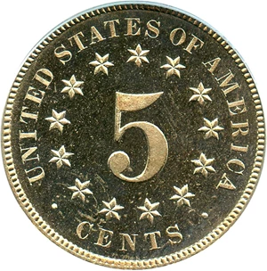 image for: 1880 5c PCGS/CAC Proof 67 CAM - Superb Gem Proof