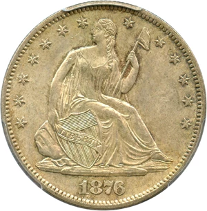 image for: 1876-S 50c PCGS/CAC MS64