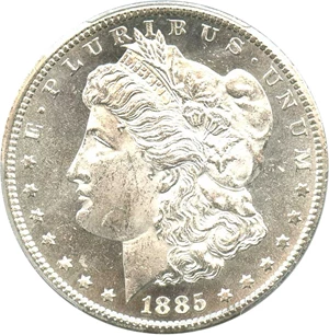 image for: 1885-CC $1 PCGS MS63+ PL
