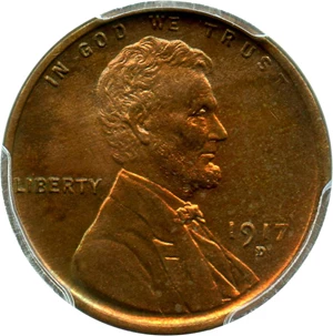 image for: 1917-D 1c PCGS MS64 RB