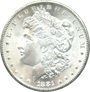image for: 1881-CC $1 PCGS/GSA Hoard MS66