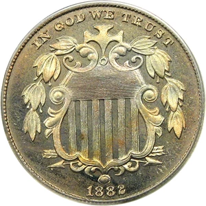 image for: 1882 5c PCGS/CAC Proof 67 CAM - Superb Gem Proof
