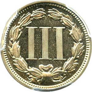 image for: 1869 3cN PCGS Proof 65 CAM