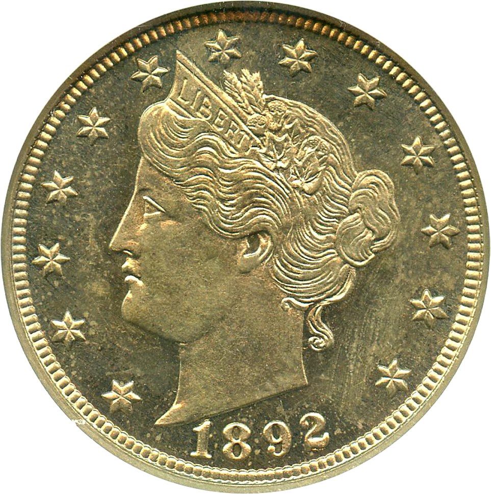 image for: 1892 5c ANACS Proof 63