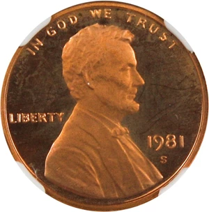 image for: 1981-S 1c NGC Proof 68 RD DCAM (Type 2)