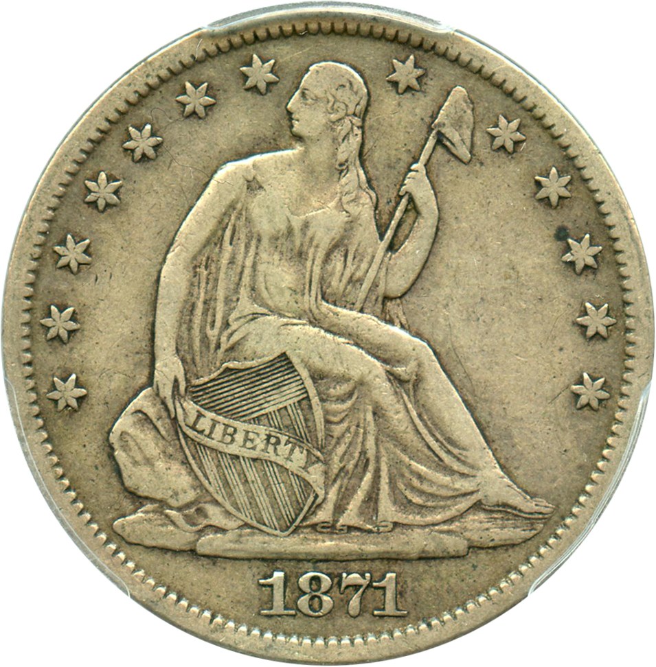 image for: 1871-S 50c PCGS VF30