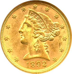 image for: 1892 $5 NGC MS63 - No Reserve!