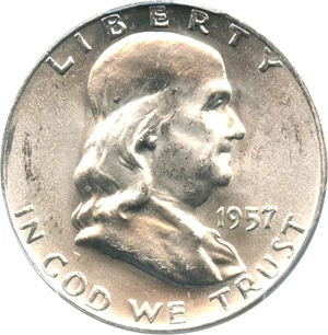 image for: 1957-D 50c PCGS MS64+