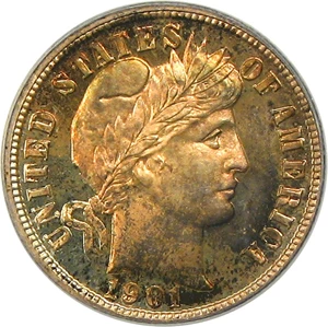 image for: 1901 10c PCGS/CAC Proof 66
