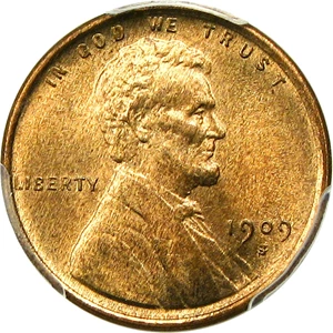 image for: 1909-S/Horiz S Lincoln 1c PCGS MS66 RB