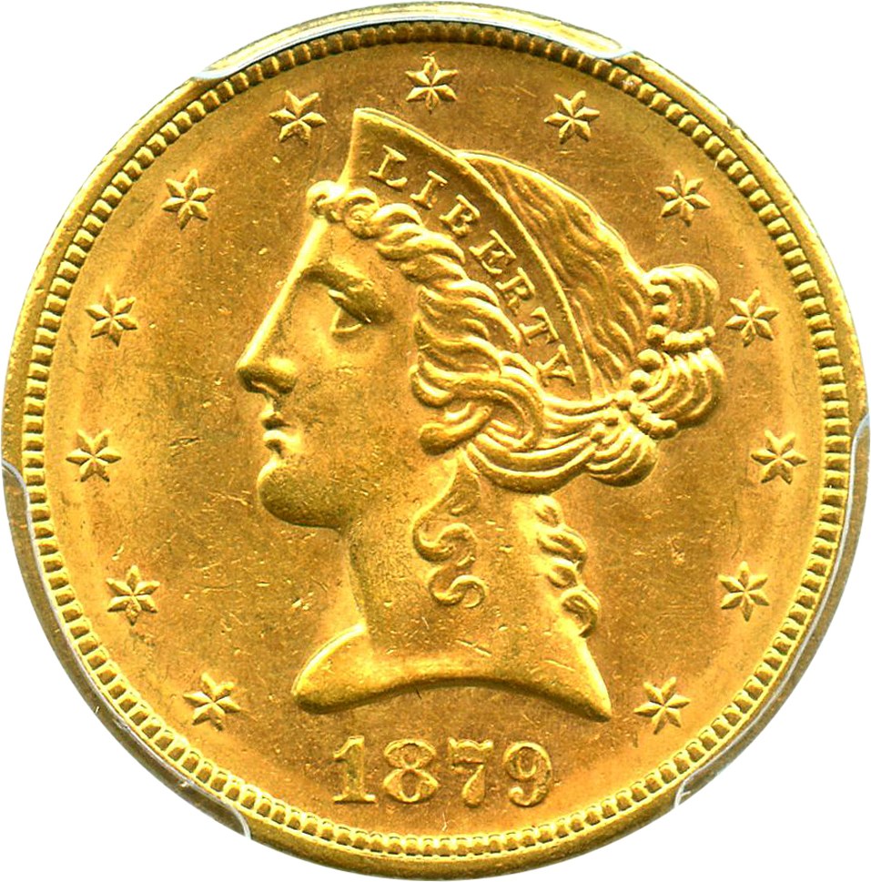 image for: 1879-S $5 PCGS MS63