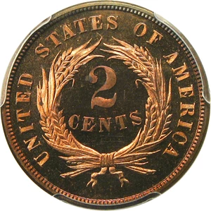 image for: 1871 2c PCGS Proof 65 RD CAM