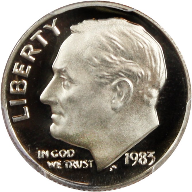 image for: 1983 No S 10c PCGS Proof 69 DCAM - Popular & Scarce Missing Mintmark Variety