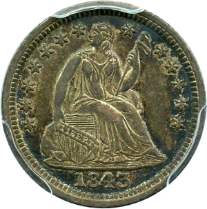 image for: 1843 H10c PCGS AU55