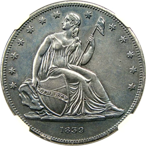 image for: 1839 Gobrecht $1 NGC Proof 55 (Judd-104) Popular & Rare