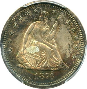 image for: 1876-S 25c PCGS MS64