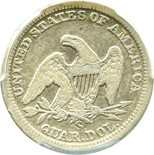 image for: 1864-S 25c PCGS VF20