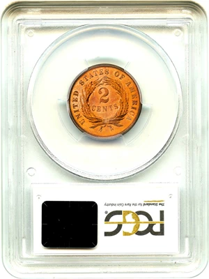image for: 1872 2c PCGS/CAC MS66 RB - Major Gem Rarity - Finest RB Graded