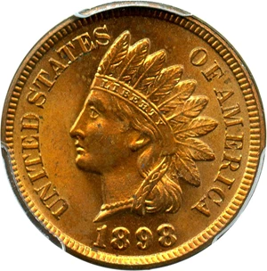 image for: 1898 1c PCGS MS64 RD