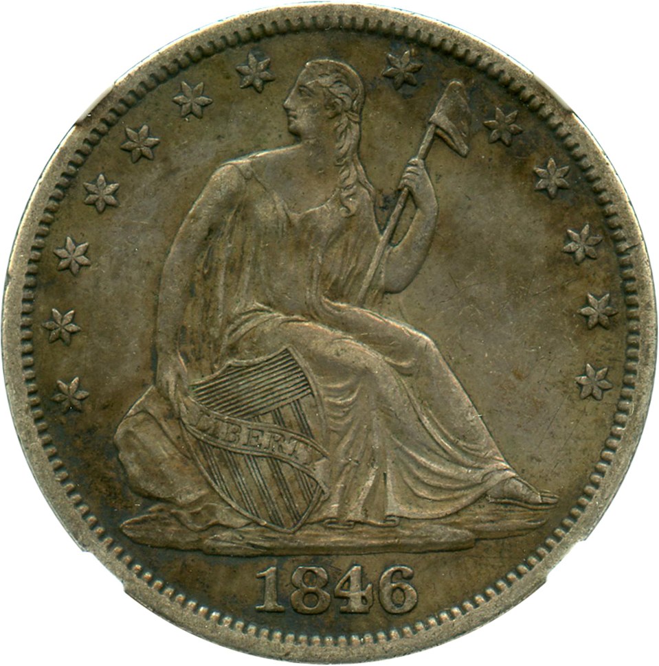 image for: 1846/6-O 50c NGC/CAC XF45 (Medium Date, VP-002)