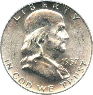 image for: 1957-D 50c PCGS MS63