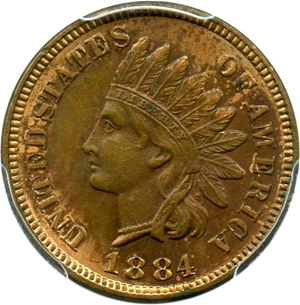 image for: 1884 1c PCGS MS63 RB