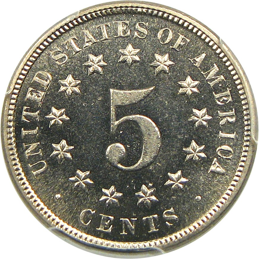 image for: 1872 5c PCGS Proof 66 CAM