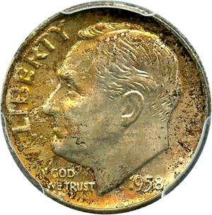 image for: 1958-D 10c PCGS MS66 - No Reserve!