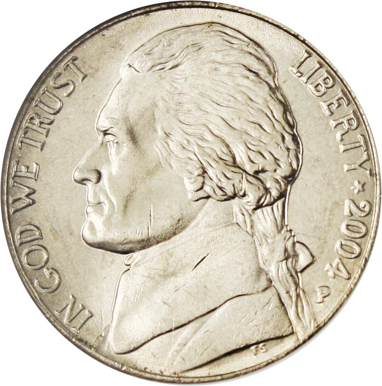 image for: 2004-P Peace Medal 5c NGC MS64 (Doubled Die Obverse, FS-2004P-111)