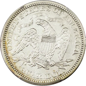 image for: 1867 25c PCGS XF45- No Reserve!