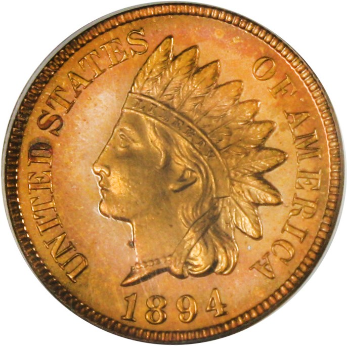 image for: 1894 1c PCGS/CAC Proof 64 RB - No Reserve!