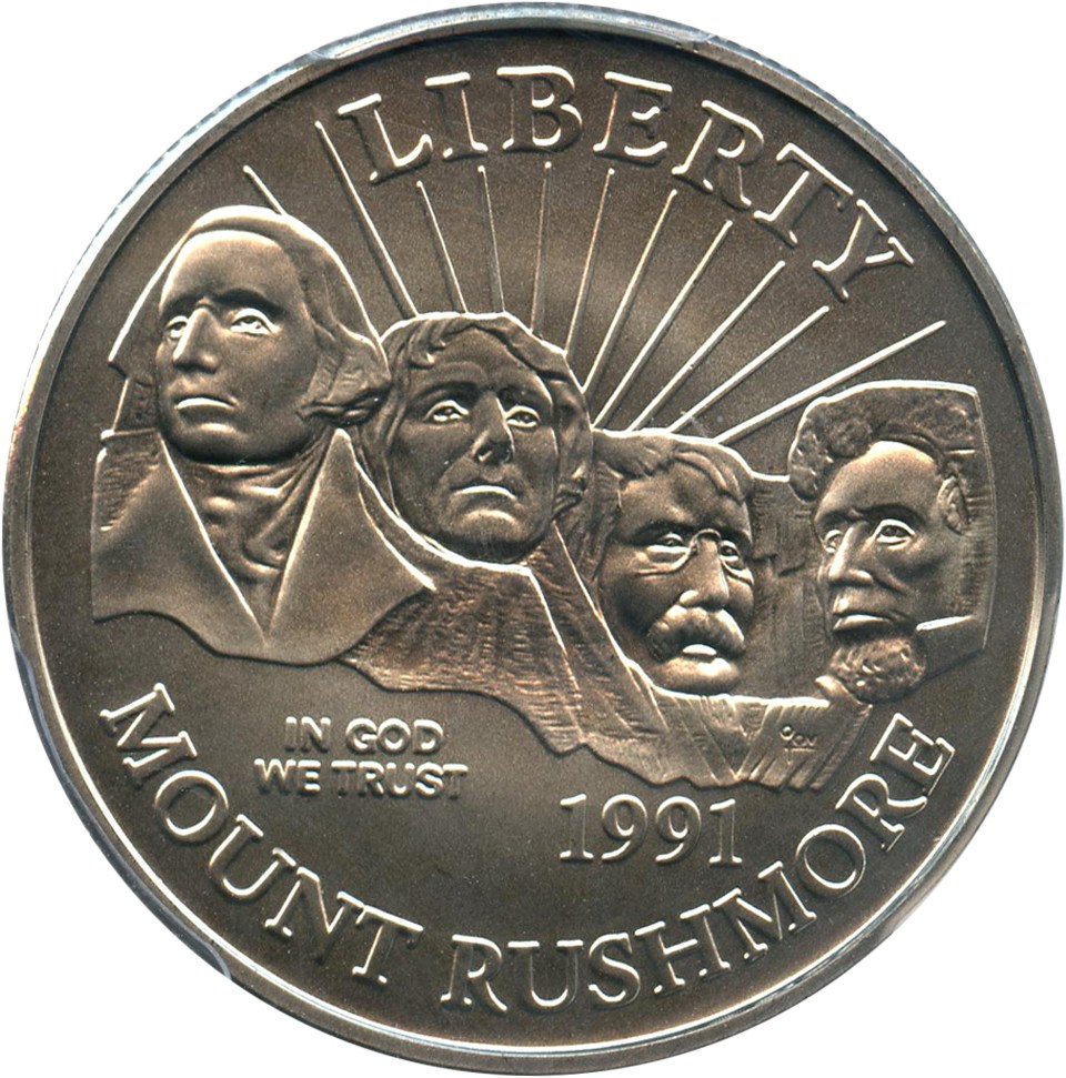 image for: 1991-D Mt. Rushmore 50c PCGS MS69 - No Reserve!