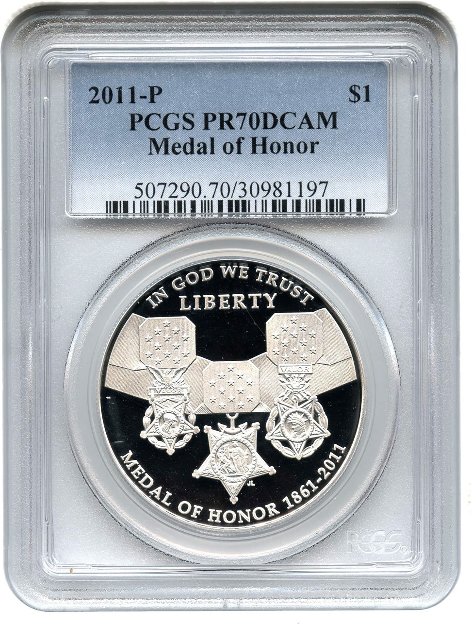 image for: 2011-P Medal of Honor $1 PCGS Proof 70 DCAM - No Reserve!