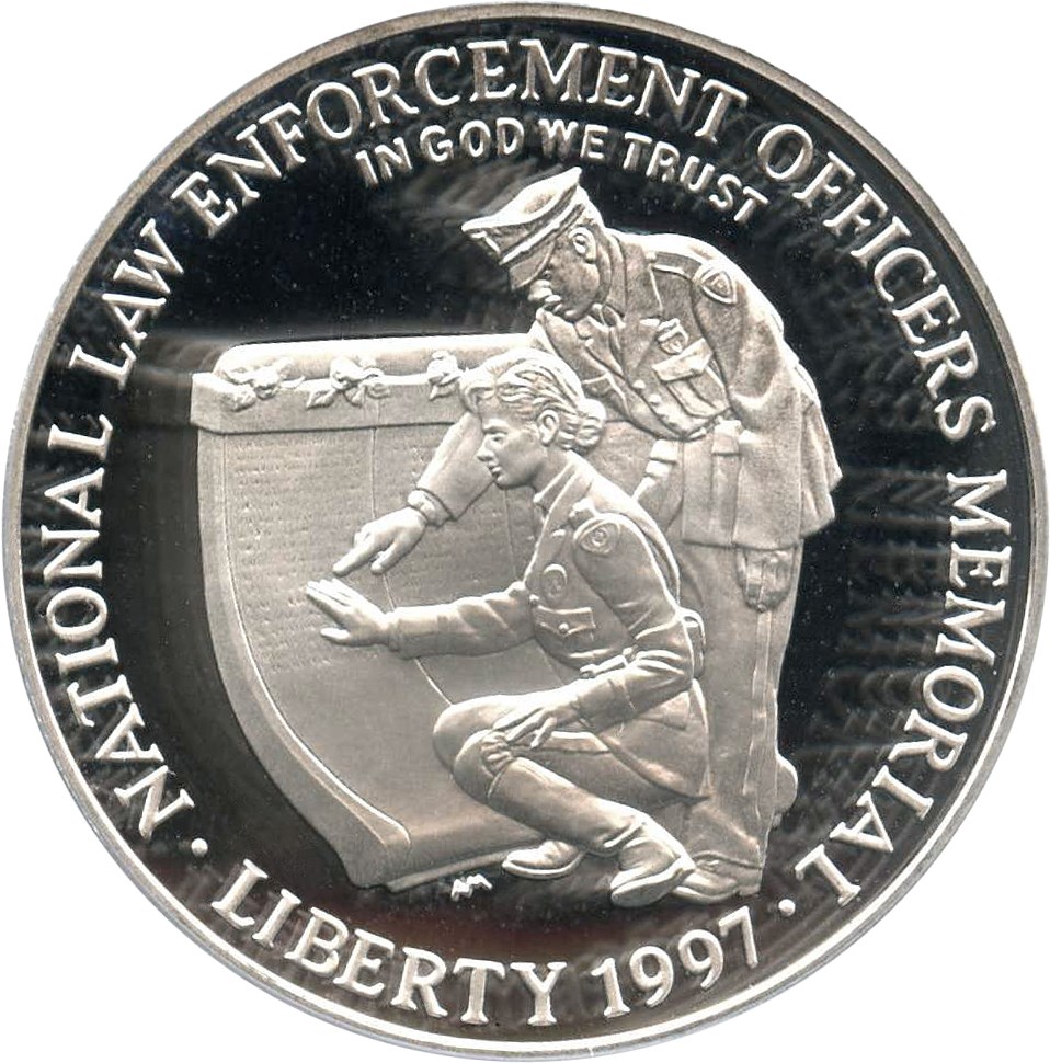 image for: 1997-P Law Enforcement/Officers Memorial $1 PCGS Proof 69 DCAM - No Reserve!