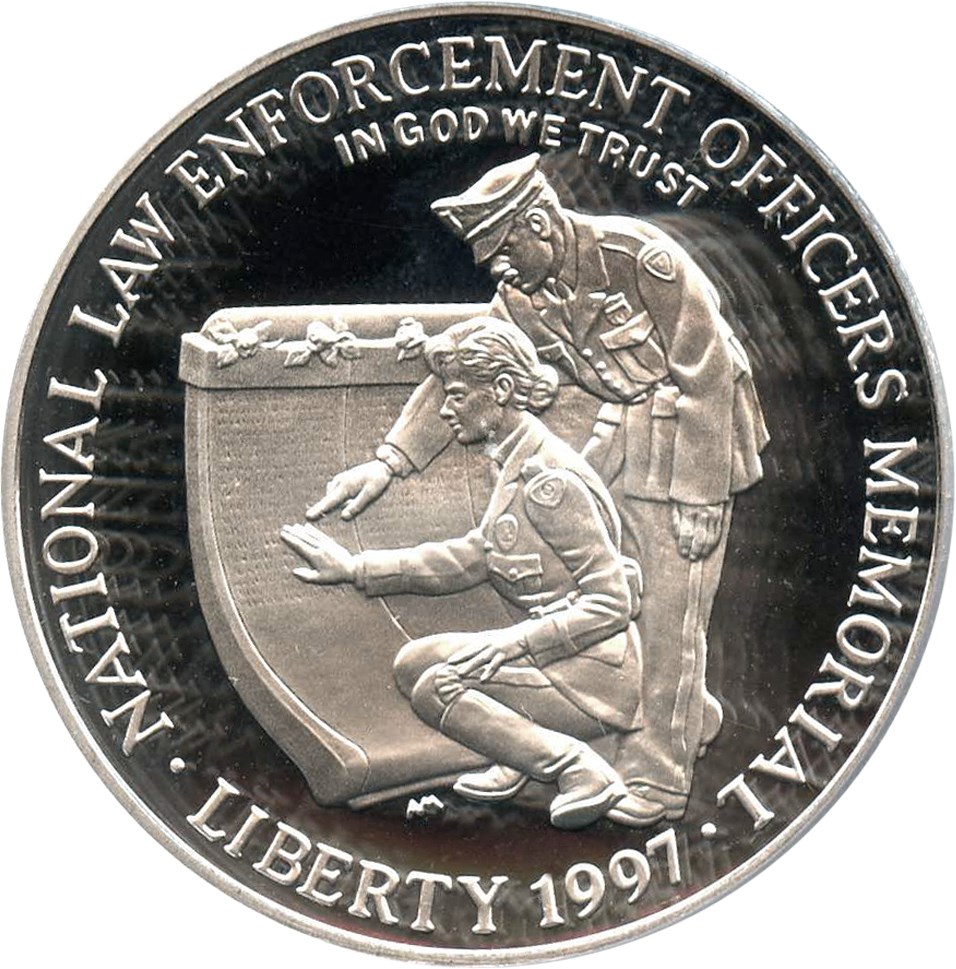 image for: 1997-P Law Enforcement/Officers Memorial $1 PCGS Proof 69 DCAM - No Reserve!