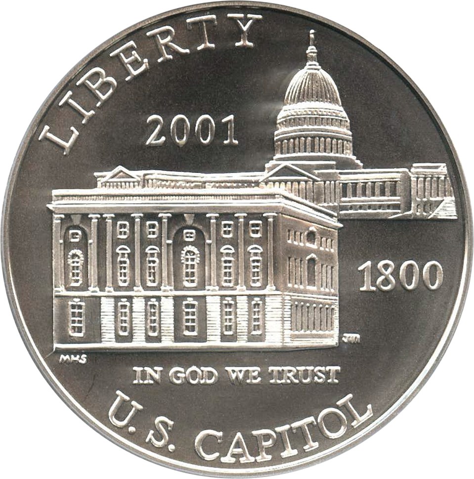image for: 2001-P Capitol Visitors Center $1 PCGS MS69 - No Reserve!