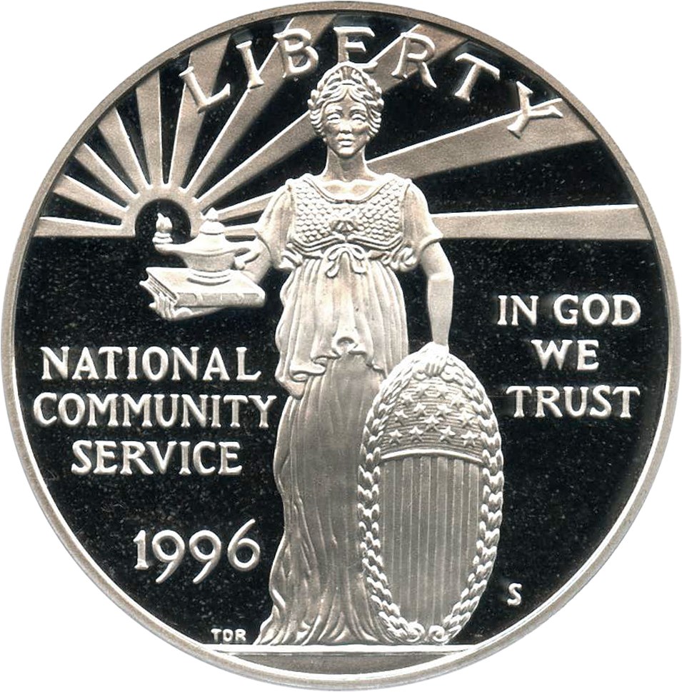 image for: 1996-S National Community Service $1 PCGS Proof 69 DCAM - No Reserve!
