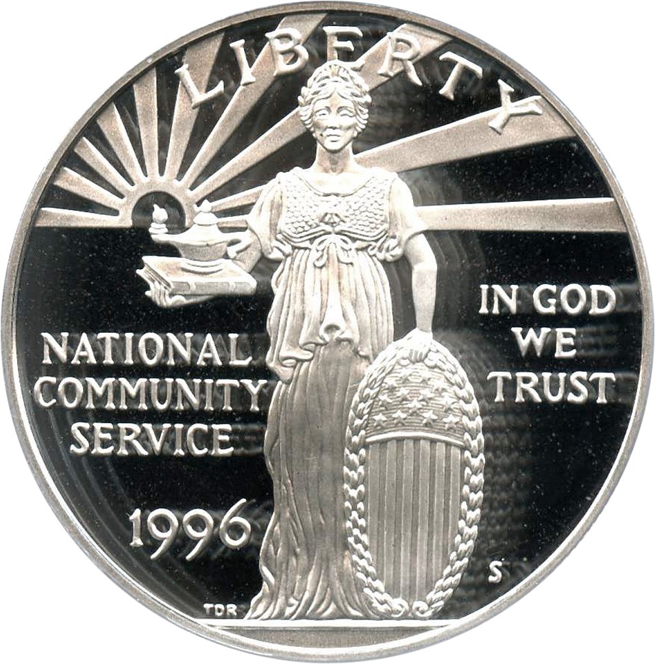 image for: 1996-S National Community Service $1 PCGS Proof 69 DCAM - No Reserve!