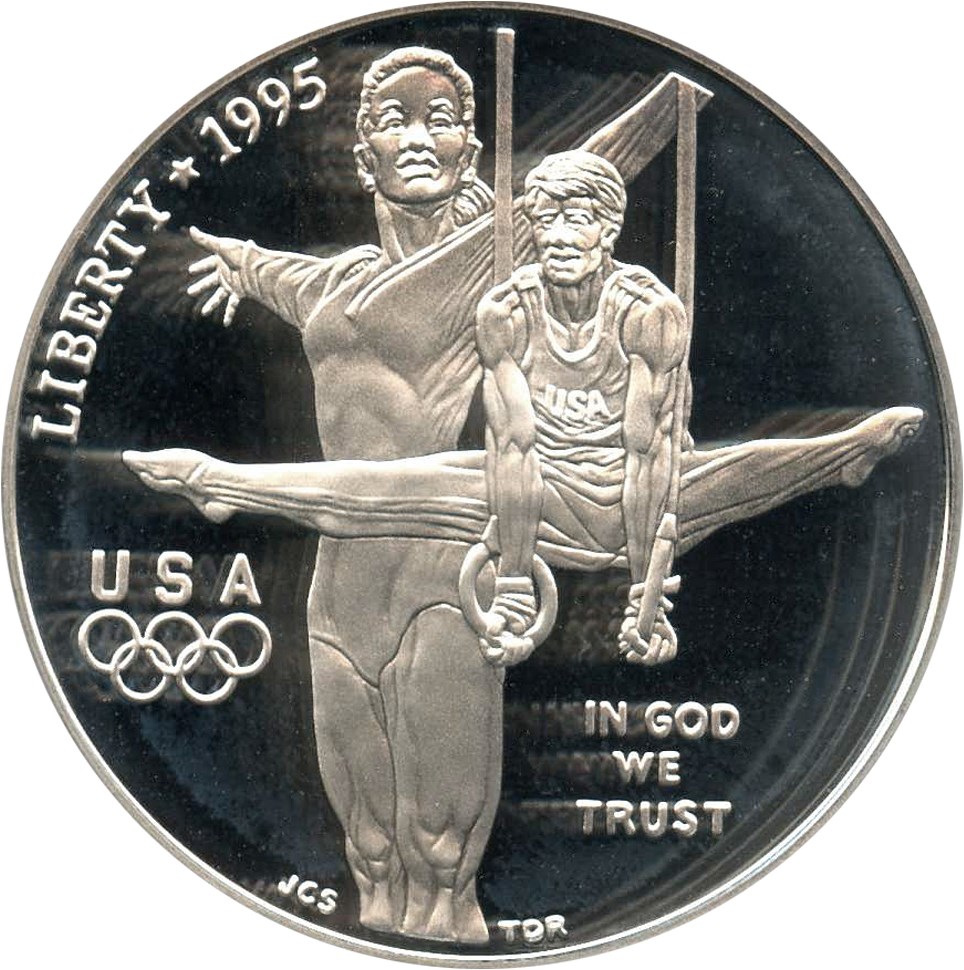 image for: 1995-P Olympic Gymnastics $1 PCGS Proof 69 DCAM - No Reserve!