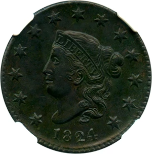 image for: 1824 1c NGC AU55 (N-3) - No Reserve!