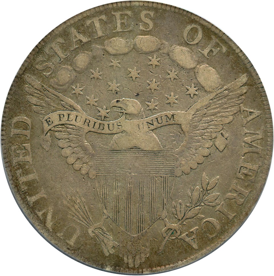 image for: 1798 Large Eagle $1 PCGS/CAC F12 (B-14 BB-122)