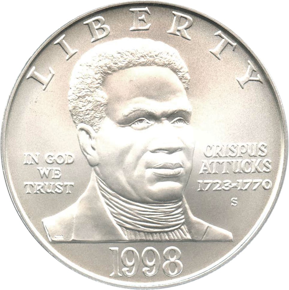 image for: 1998-S Black Patriots/Crispus Attucks $1 PCGS MS69 - No Reserve!