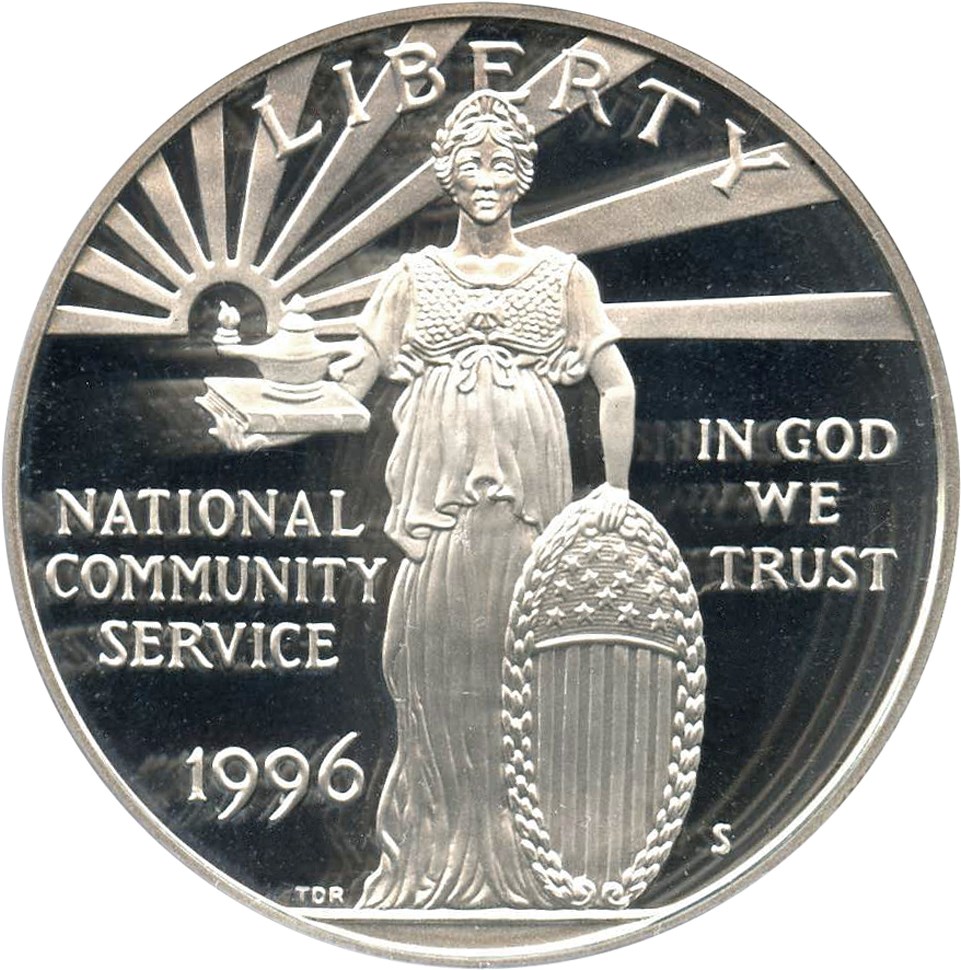 image for: 1996-S National Community Service $1 PCGS Proof 69 DCAM - No Reserve!