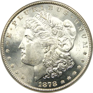 image for: 1878 7TF $1 PCGS MS66 (Reverse of 1878)