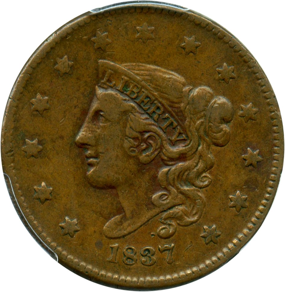 image for: 1837 1c PCGS VF30 (Small Letters) - No Reserve!