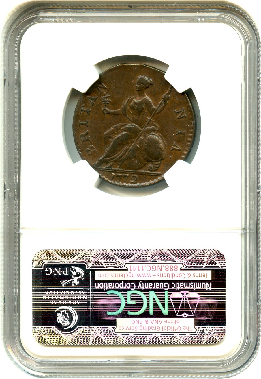image for: Great Britain: 1772 1/2 D NGC XF45