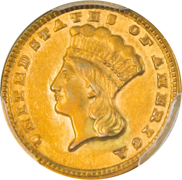 image for: 1857-D G$1 PCGS AU58