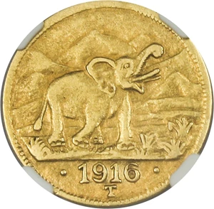 image for: German East Africa: 1916-T 15 Rupien NGC AU53 (KM-16.2)