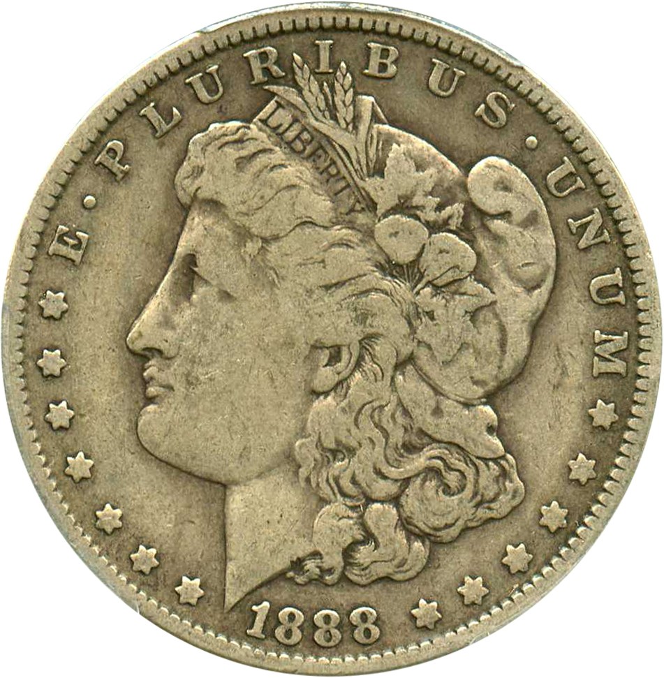 image for: 1888-O $1 PCGS F12 (Doubled Die Obverse, Hot Lips) - No Reserve!