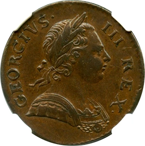 image for: Great Britain: 1772 1/2 D NGC XF45
